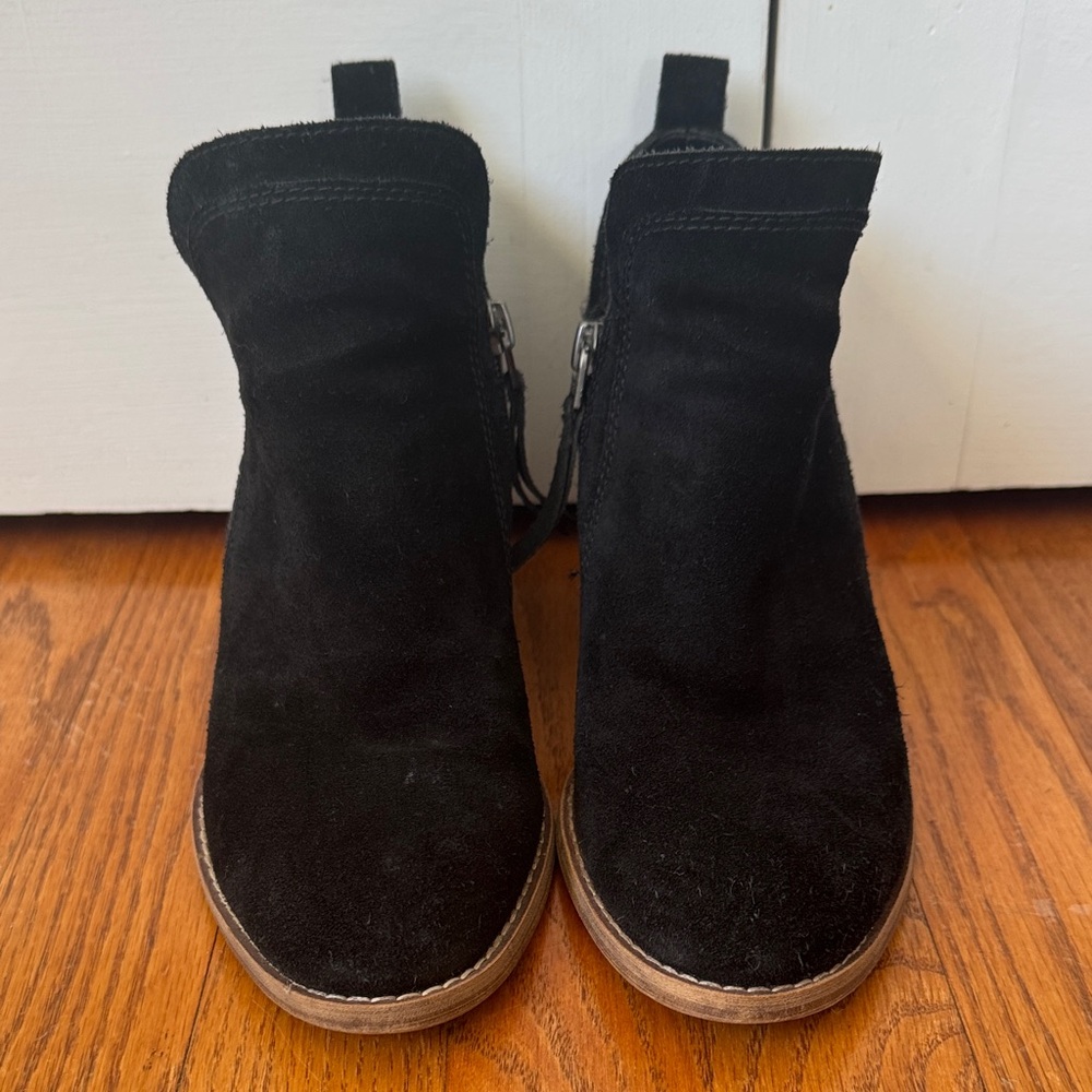 Sam Edelman Black Suede Ankle Booties - Picture 3 of 5
